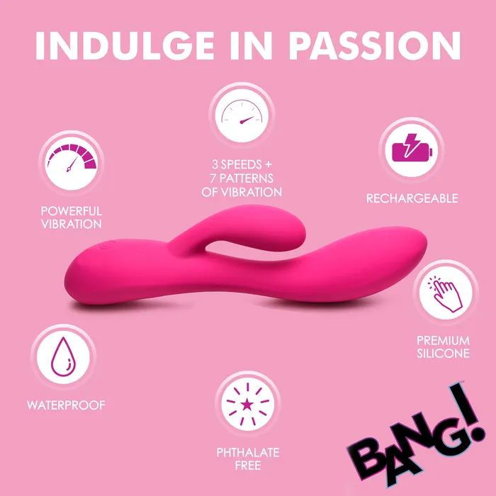 10X Flexible Silicone Rabbit Vibrator | Bang! Female Sex Toys