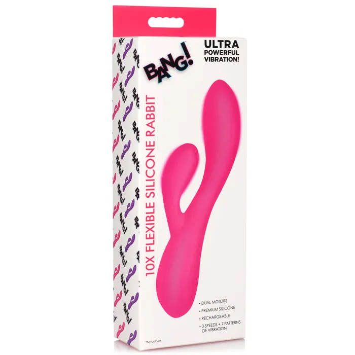 10X Flexible Silicone Rabbit Vibrator | Bang! Female Sex Toys