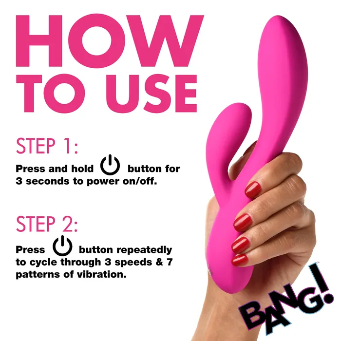 10X Flexible Silicone Rabbit Vibrator | Bang! Female Sex Toys
