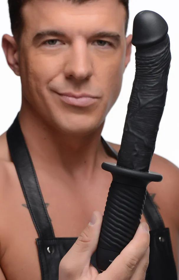 Ass Thumpers Female Sex Toys | The Large Realistic 10X Silicone Vibrator with Handle Ass Thumpers Female Sex Toys | The Large Realistic 10X Silicone Vibrator with Handle
