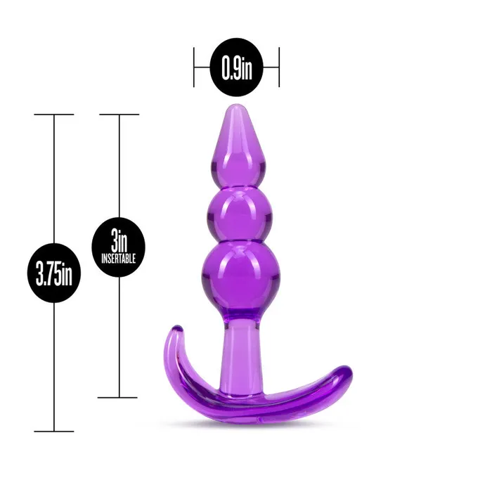 Blush Novelties B Yours Triple Bead Anal butt plug - Purple 9.5 cm Butt Plug | Anal Blush Novelties B Yours Triple Bead Anal butt plug - Purple 9.5 cm Butt Plug | Anal