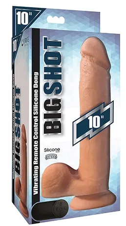 Curve Toys Dildos Big Shot 10 Vibrating Wireless Rechargeable Silicone Dildo wBalls Curve Toys Dildos Big Shot 10 Vibrating Wireless Rechargeable Silicone Dildo wBalls