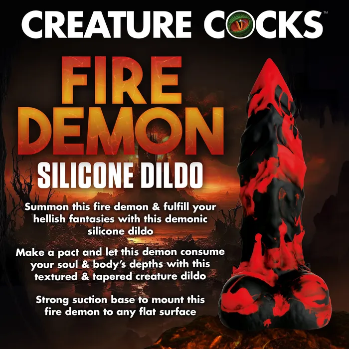 Dildos | Fire Demon Monster Silicone Dildo - Creature Cocks
