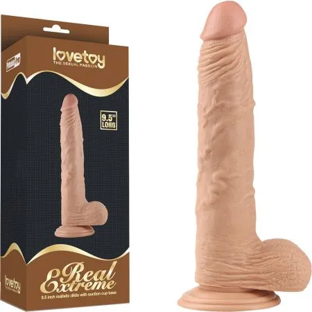Dildos Lovetoy Real Extreme 95 Realistic Veined Dildo Suction Cup mojozau
