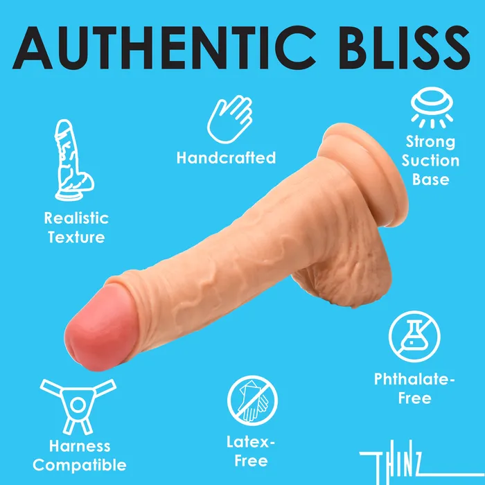 Dildos | Thinz 8 Inch uncut Dildo with Balls