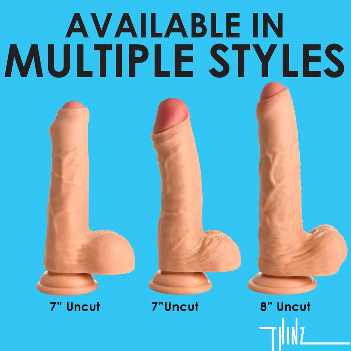 Dildos | Thinz 8 Inch uncut Dildo with Balls