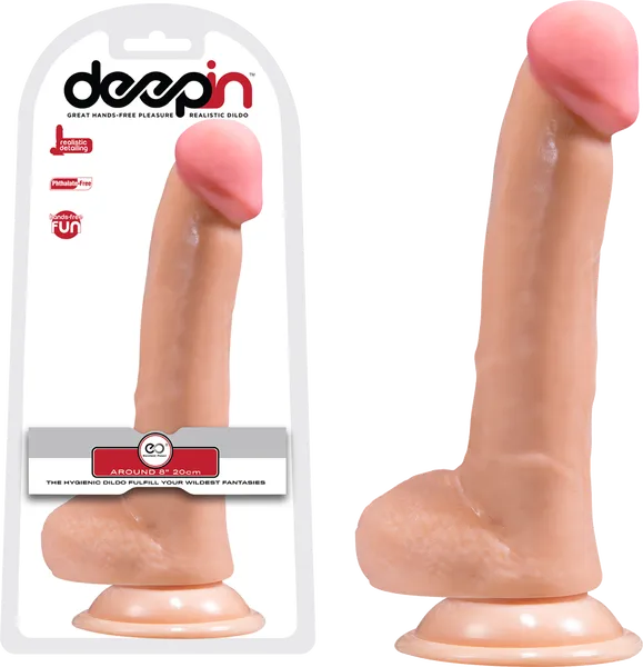 Excellent Power Dildos 8 Realistic Dong With Balls Flesh
