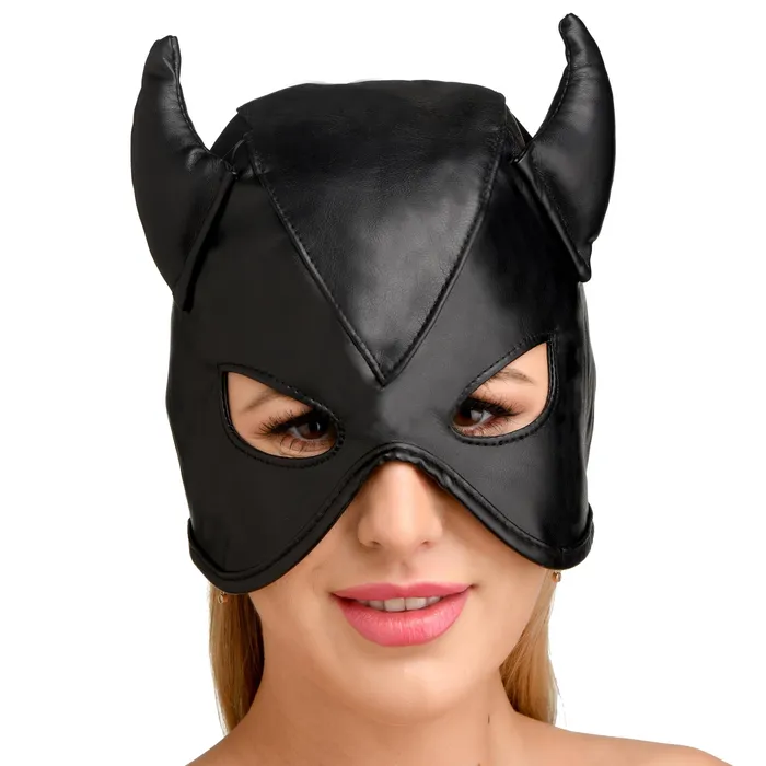 Female Sex Toys Fetish Hood with Horns Master Series