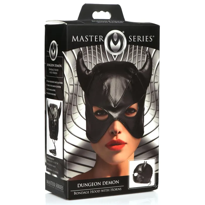 Female Sex Toys | Fetish Hood with Horns - Master Series
