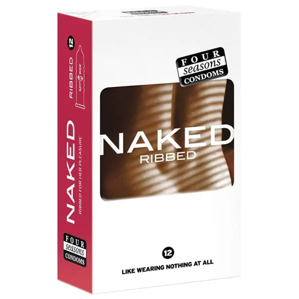 Four Seasons Female Sex Toys Naked Ribbed Ultra Thin Ribbed Lubed Condoms 12 Pack Four Seasons Female Sex Toys Naked Ribbed Ultra Thin Ribbed Lubed Condoms 12 Pack