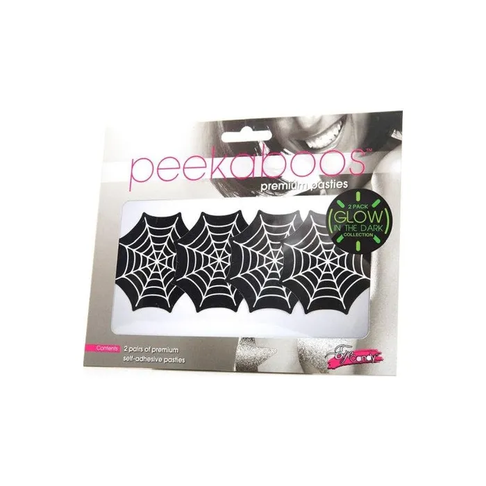 Glow In The Dark Webs Pasties | Peekaboo Pasties Dildos