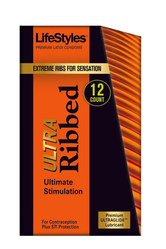 Lifestyles Ultra Ribbed 12 Pack Sale Female Sex Toys