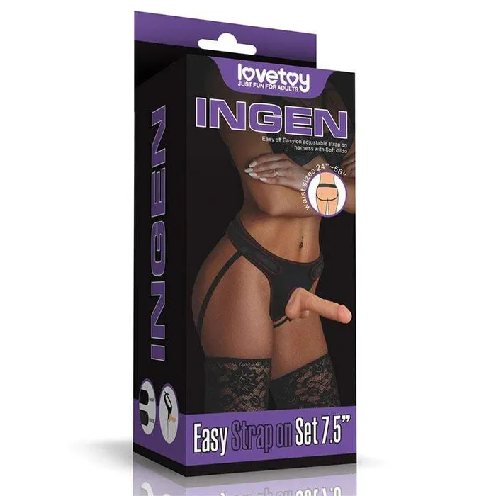 Lovetoy Ingen Easy StrapOn Set Flesh 19 cm 75 StrapOn Lovetoy Female Sex Toys Lovetoy Ingen Easy StrapOn Set Flesh 19 cm 75 StrapOn Lovetoy Female Sex Toys