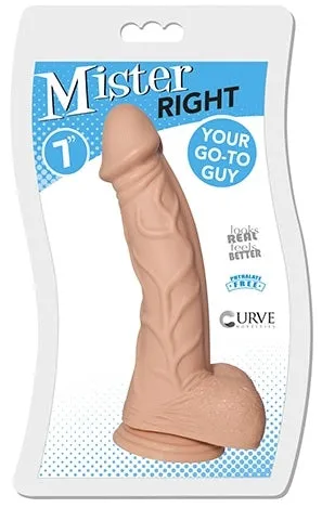 Mister Right Vanilla 7 Insertable Curve Toys Dildos