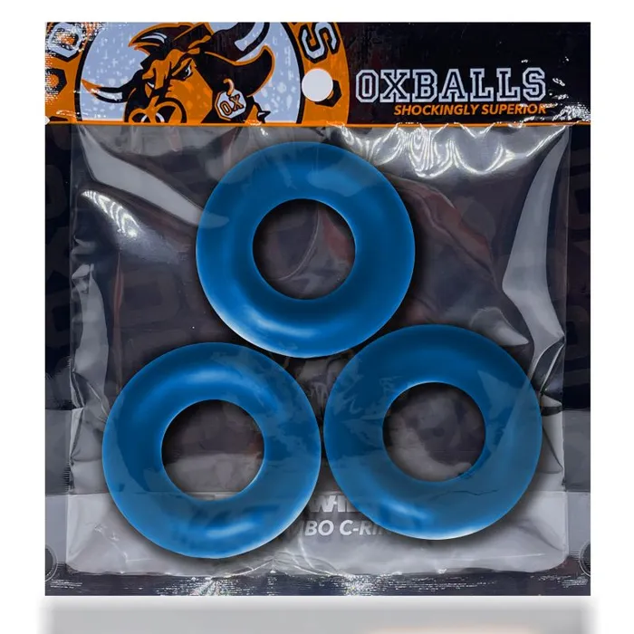 OxBalls Vibrators | Fat Willy 3 Pc Jumbo Cockrings Space Blue