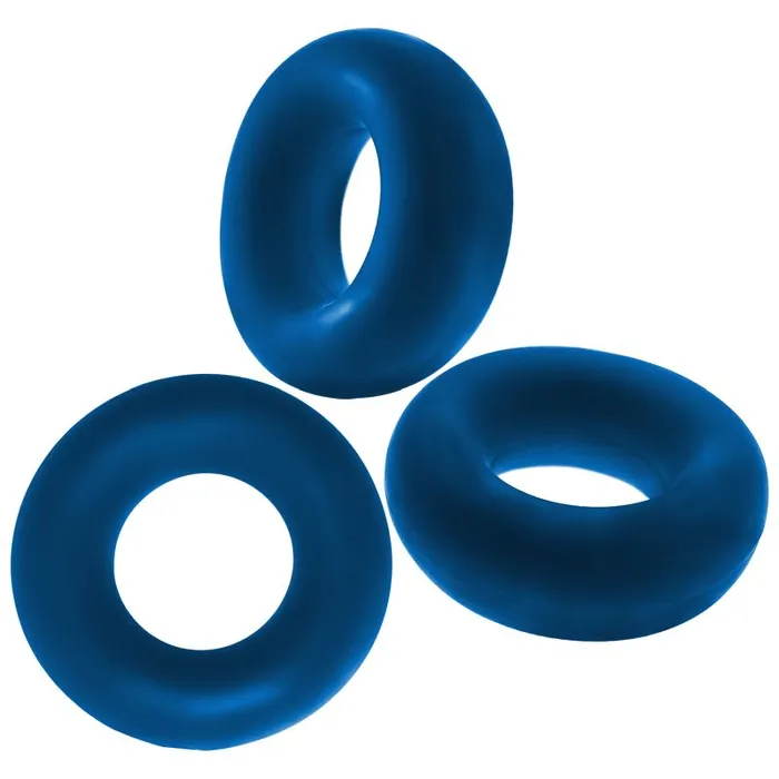 OxBalls Vibrators | Fat Willy 3 Pc Jumbo Cockrings Space Blue