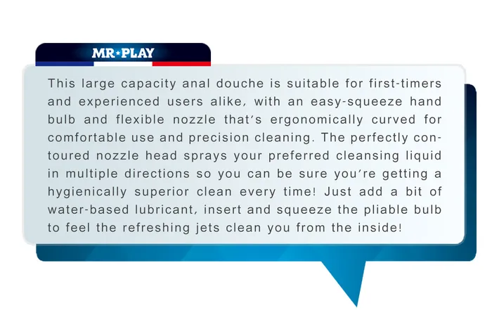 Pretty Love Anal | Mr Play Anal Douche Large 330ml Bulb Nozzle Rectal Cleaner Enema Pretty Love Anal | Mr Play Anal Douche Large 330ml Bulb Nozzle Rectal Cleaner Enema