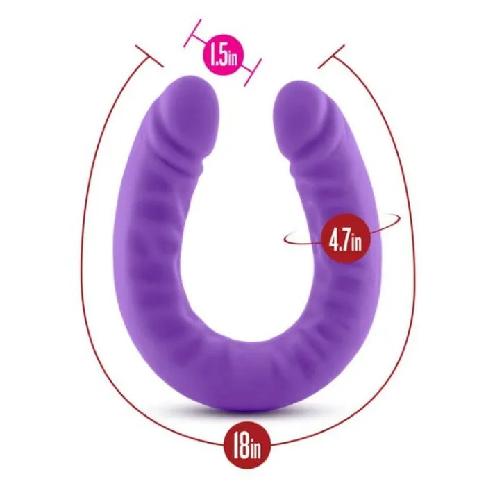 Ruse Silicone Slim 18in Purple Double Dong | Ruse Dildos