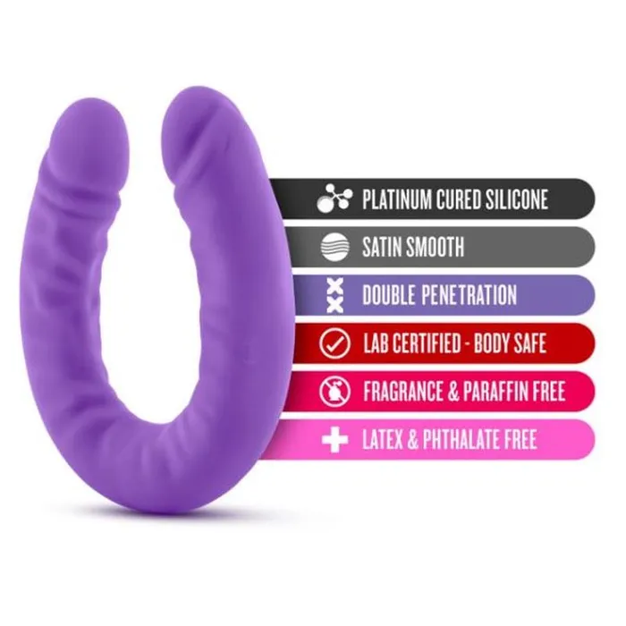 Ruse Silicone Slim 18in Purple Double Dong | Ruse Dildos
