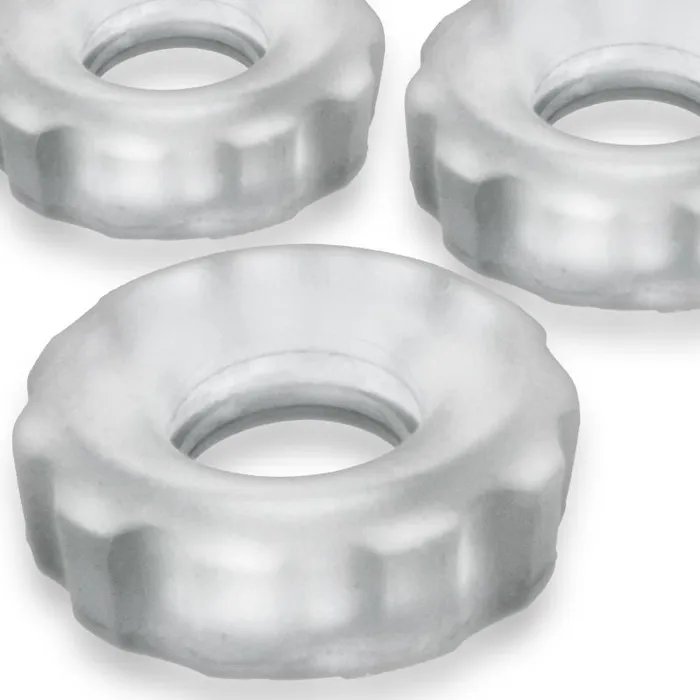 Super Hunkyjunk 3 Pc Cockrings Clear Ice | Hunkyjunk Dildos