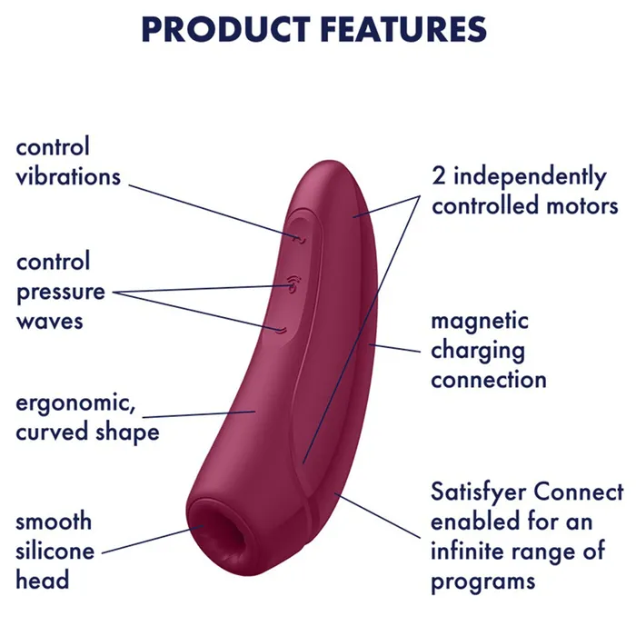 Vibrators | Satisfyer Satisfyer Curvy 1+ Air Pulse Clitoral Stimulator APP Control Vibrator Sex Toy