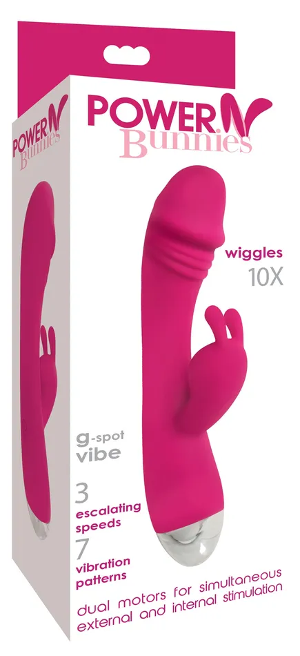 Wiggles 10X Silicone Rabbit Vibrator | Power Bunnies Female Sex Toys Wiggles 10X Silicone Rabbit Vibrator | Power Bunnies Female Sex Toys