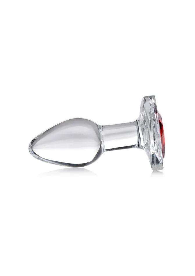Booty Sparks Booty Sparks Red Heart Glass Anal Plug | Anal
