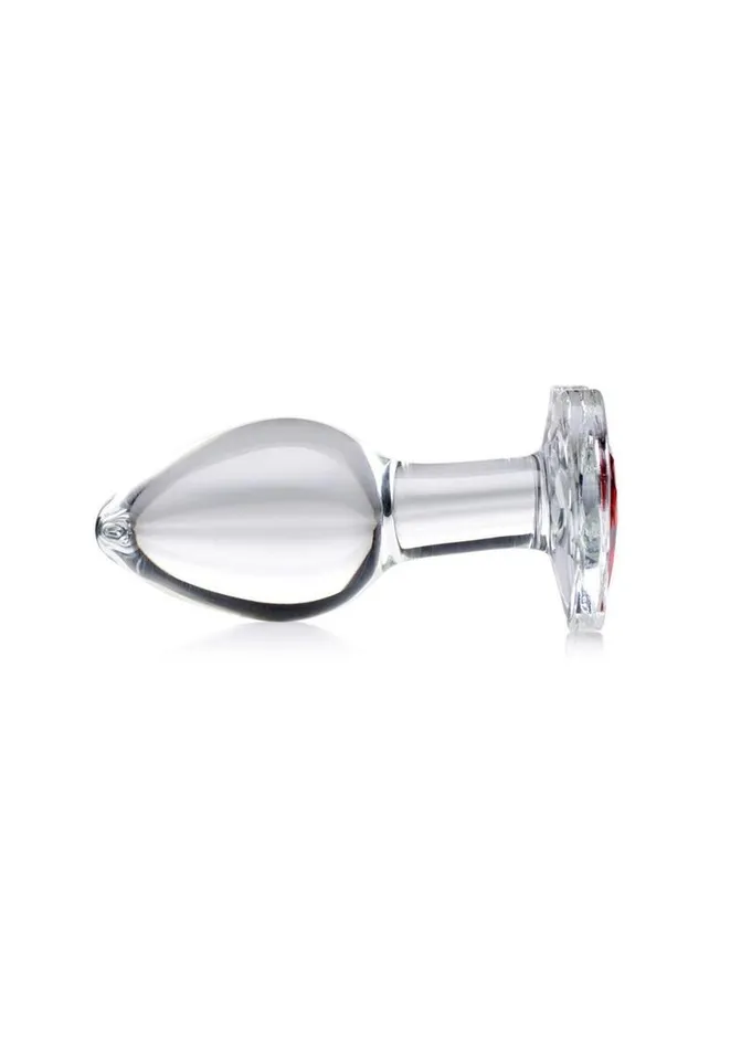 Booty Sparks Booty Sparks Red Heart Glass Anal Plug | Anal