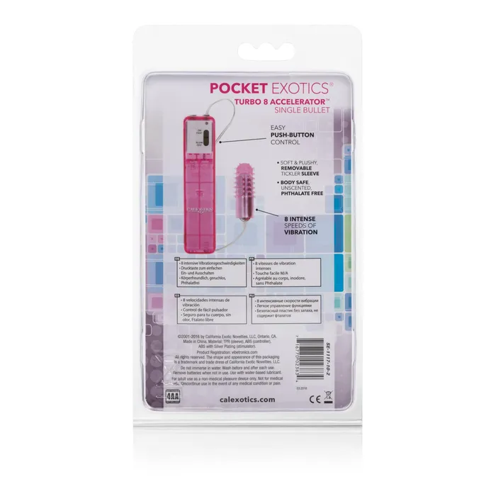 CalExotics Vibrators | Turbo 8 Accelerator Bullet - Pink