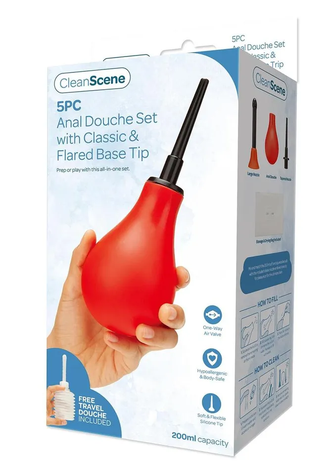 Cleanscene CS 3pc 200ml Douche Set Including Bulb Anal