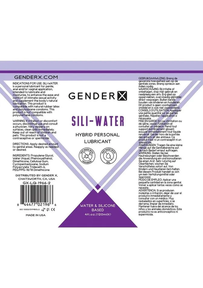 Gender X Sili-Water Hybrid Lubricant | Gender X Anal