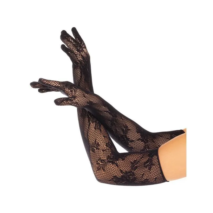 Leg Avenue Lingerie Anal Leg Avenue Opera Floral Gloves Black