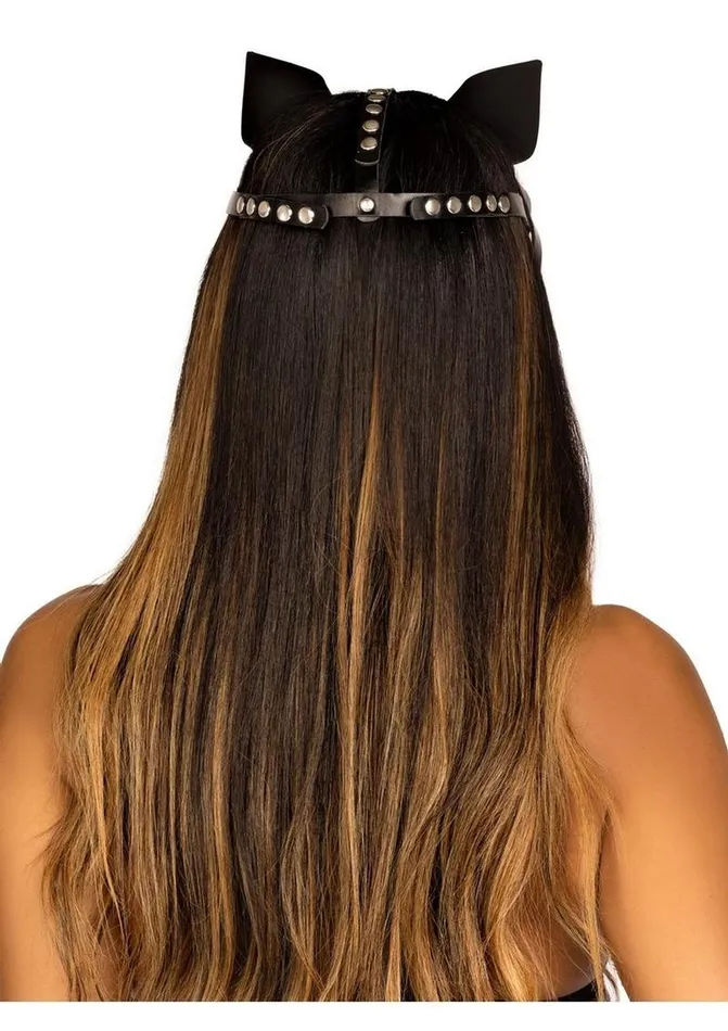Leg Avenue Restraints | Leg Avenue Vegan Leather Studded Cat Mask