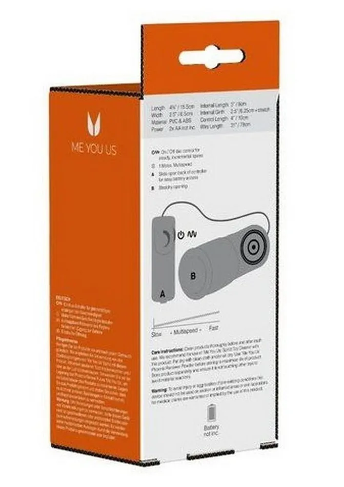 Male Sex Toys | ME YOU US Word Of Mouth Vibrating Masturbator with Remote Control - Me You Us