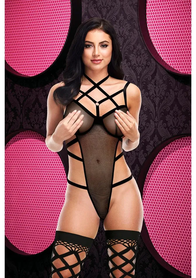 Sexy Strappy Caged Teddy | Lapdance Lingerie Vibrators
