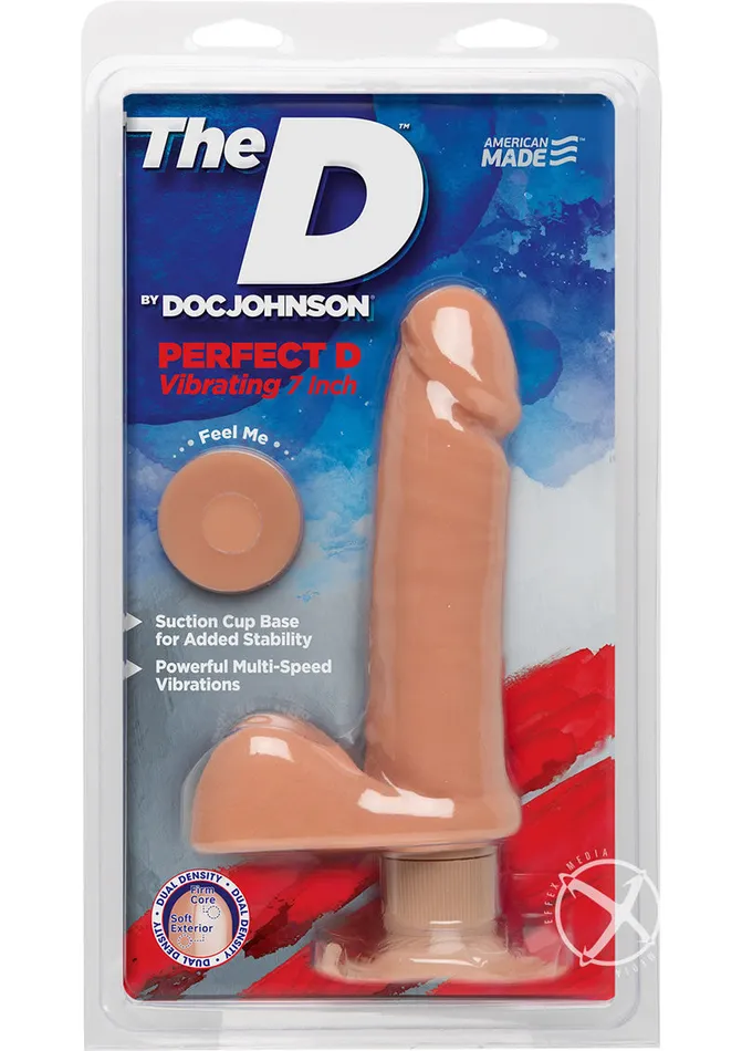 The Perfect D Vibrating 7 Vanilla Doc Johnson Enterprises Dildos