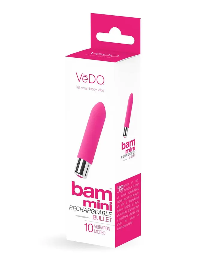 Vibrators VeDO Bam Mini Rechargeable Bullet Vibe Foxy Pink
