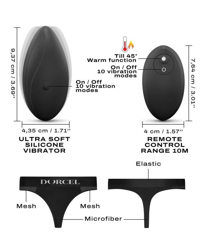 Dorcel Vibrators | Dorcel Discreet Panty Vibe w/Panty XXL - Black