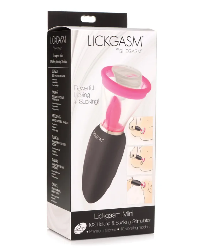 Inmi Vibrators Inmi Shegasm Lickgasm Mini 10X Licking Sucking Stimulator BlackPink Inmi Vibrators Inmi Shegasm Lickgasm Mini 10X Licking Sucking Stimulator BlackPink