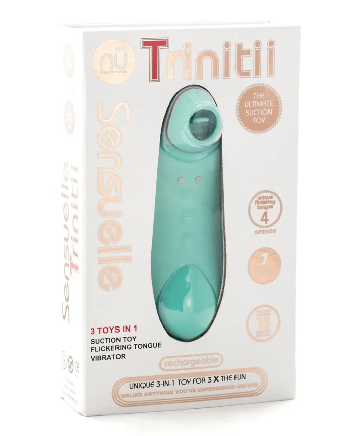 Nu Sensuelle Trinitii Tongue Vibe Electric Blue Nu Sensuelle Vibrators