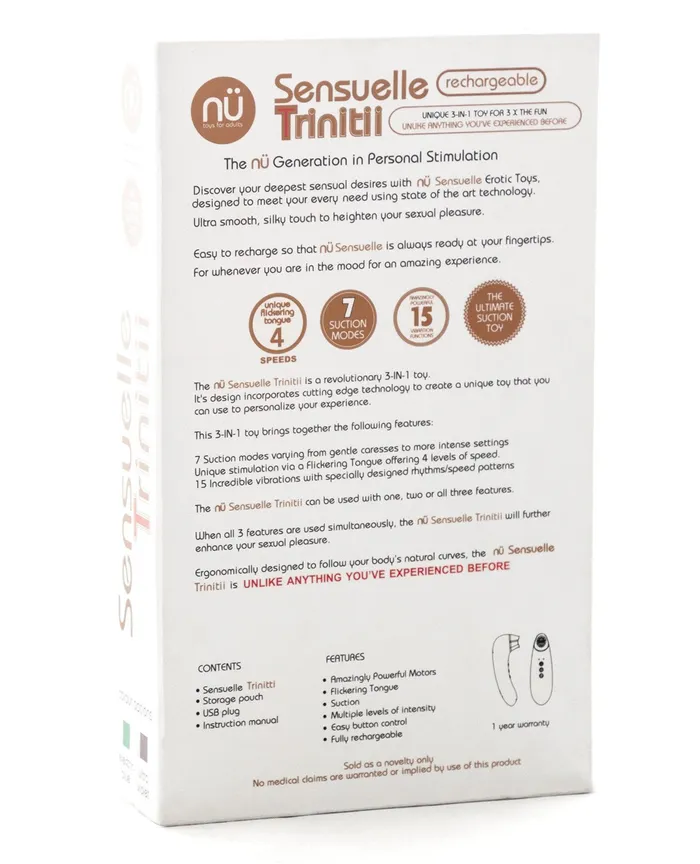 Nu Sensuelle Trinitii Tongue Vibe - Electric Blue | Nu Sensuelle Vibrators Nu Sensuelle Trinitii Tongue Vibe - Electric Blue | Nu Sensuelle Vibrators
