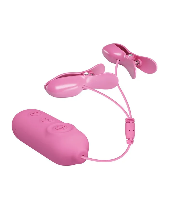 Pretty Love Romantic Wave II Estim & Vibrating Nipple Clip - Pink | Pretty Love Vibrators Pretty Love Romantic Wave II Estim & Vibrating Nipple Clip - Pink | Pretty Love Vibrators