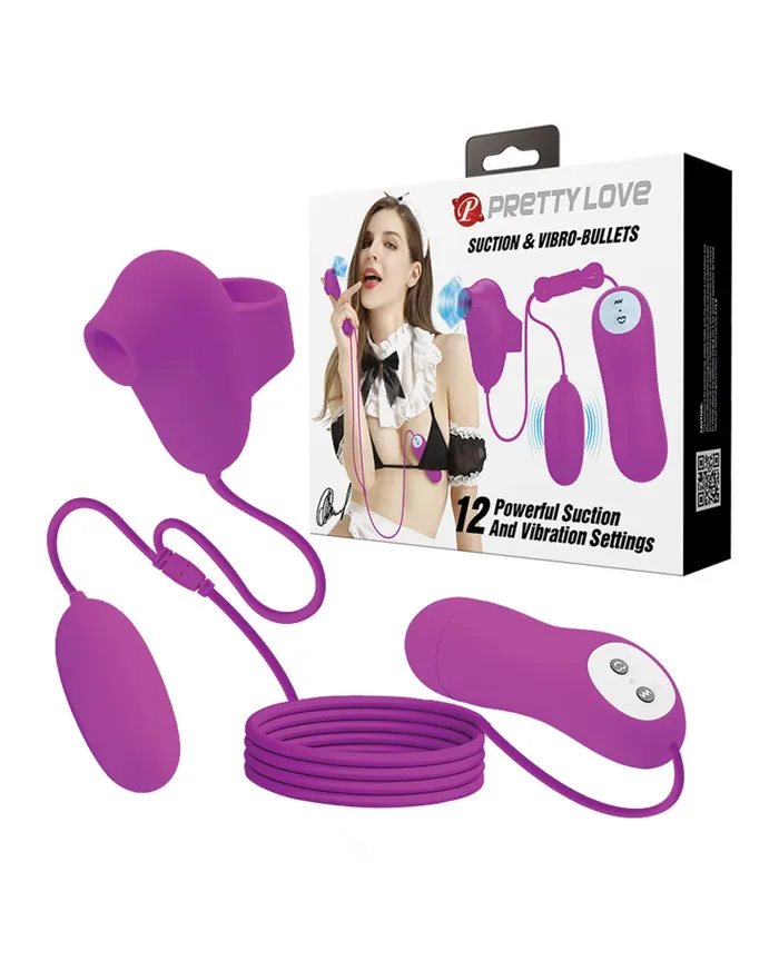 Pretty Love Vibrators Pretty Love Suction Vibro Bullets Fuchsia