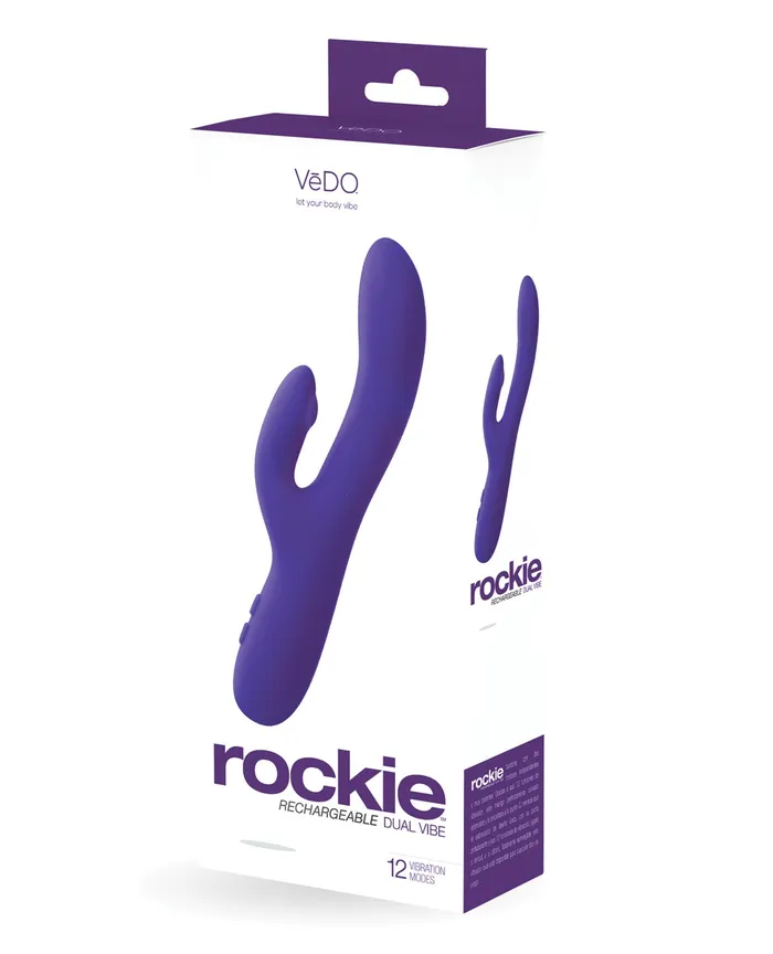 VeDO Rockie Rechargeable Dual Vibe Indigo VeDO Vibrators