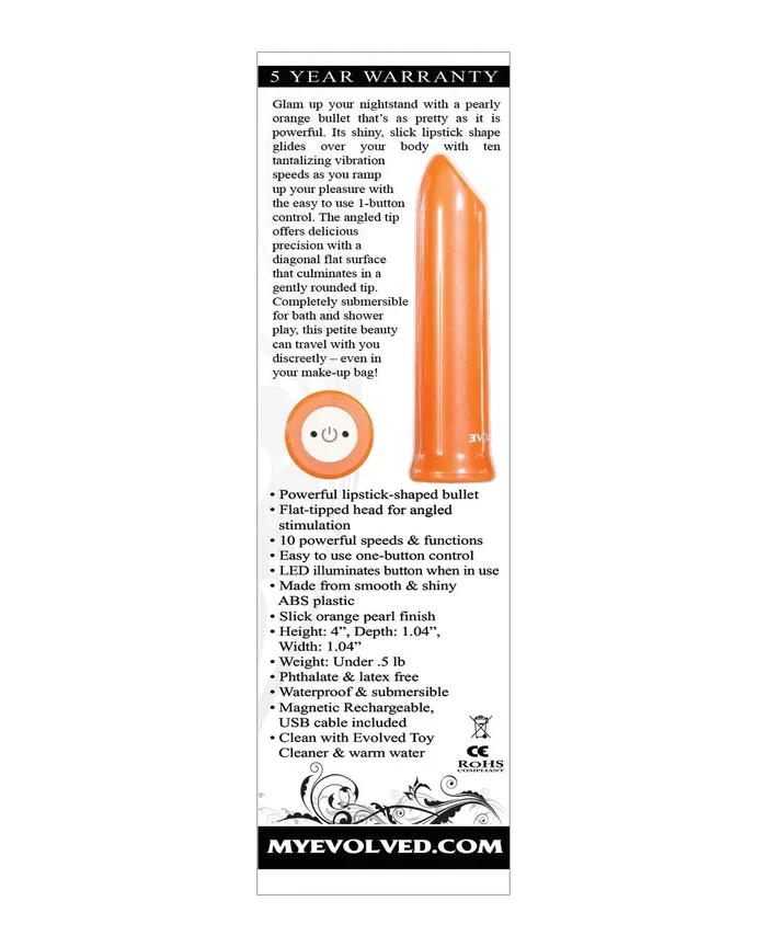 Vibrators | Evolved Lip Service - Orange - Evolved