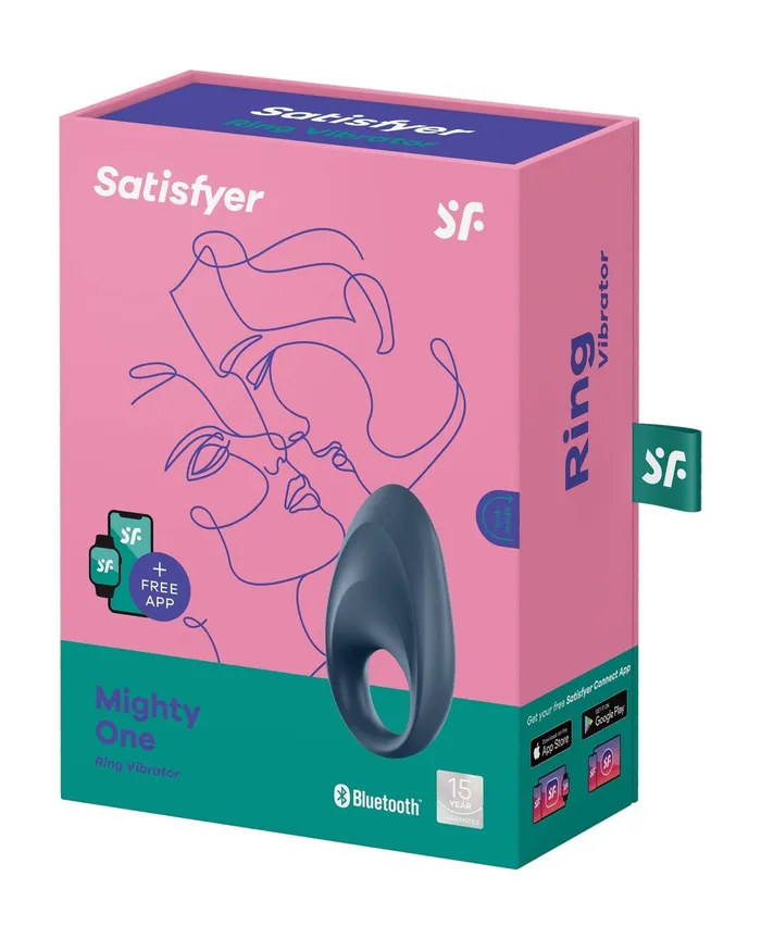 Vibrators | Satisfyer Satisfyer Mighty One Ring w/App - Blue